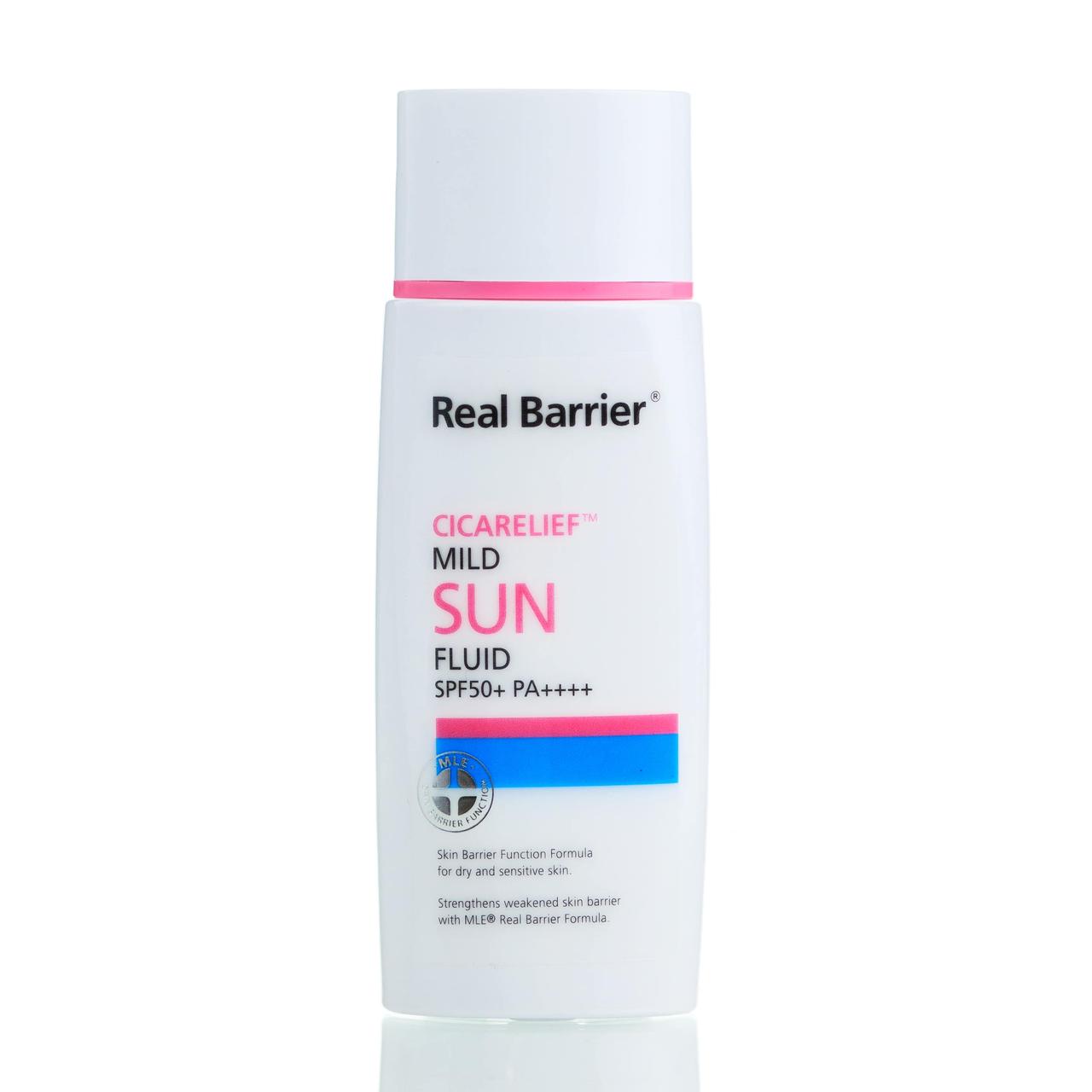 Гіпоалергенний сонцезахисний флюїд Real Barrier Cicarelief Mild Sun Fluid SPF50+ PA++++ 55 (55 мл)