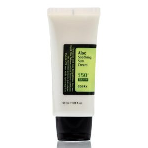 Зволожуючий сонцезахисний крем Aloe Soothing Sun Cream Cosrx SPF 50+/PA+++ (50 мл) – Купити в Україні Ulitka Beauty