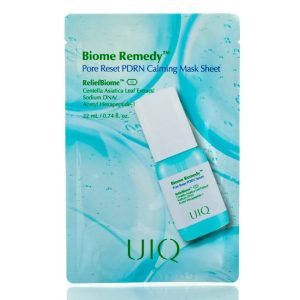 Успокаивающая тканевая маска UIQ Biome Remedy Pore Reset PDRN Calming Mask Sheet (22 мл) – Купити в Україні Ulitka Beauty