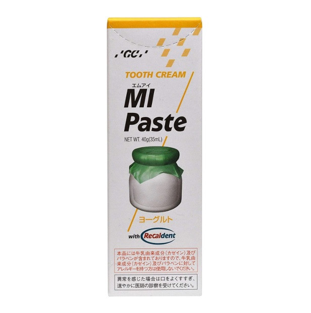 Минеральный крем для укрепления зубной эмали со вкусом йогурта GC Corporation MI Paste (40 гр)